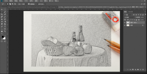 PS素描静物效果制作491