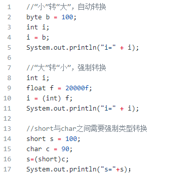 Java基本类型之间是如何进行转换的1